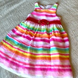 Jessica Ann Girls 6 multi color chiffon tank dress.